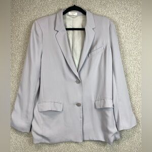 Babaton Atelier blazer powder blue size M long lines single vent career
